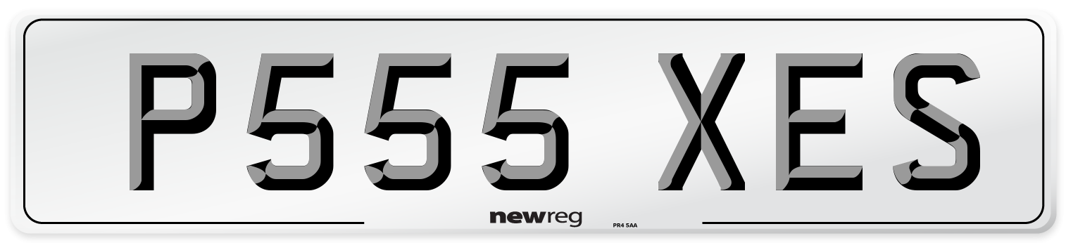 P555 XES Number Plate from New Reg